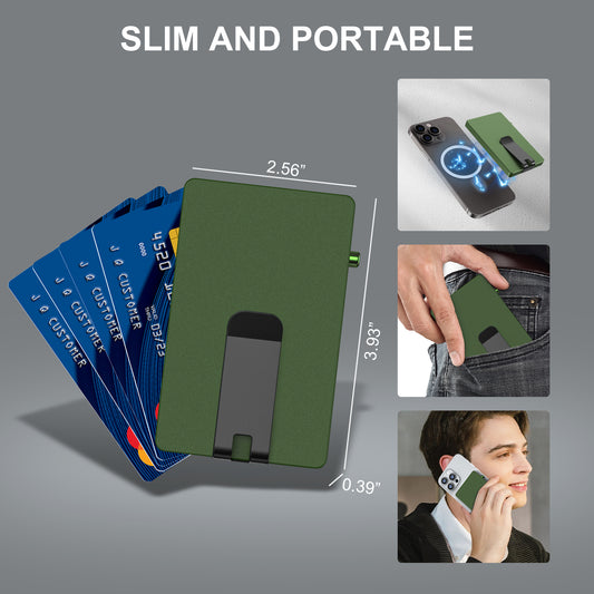 Minimalist Pop up Wallet with Money Clip, All Aluminum Slide Rfid Slim Card Holder