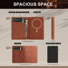 Aluminum Alloy Wallet With Genuine Leather Cover