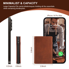 Aluminum Alloy Wallet With Genuine Leather Cover