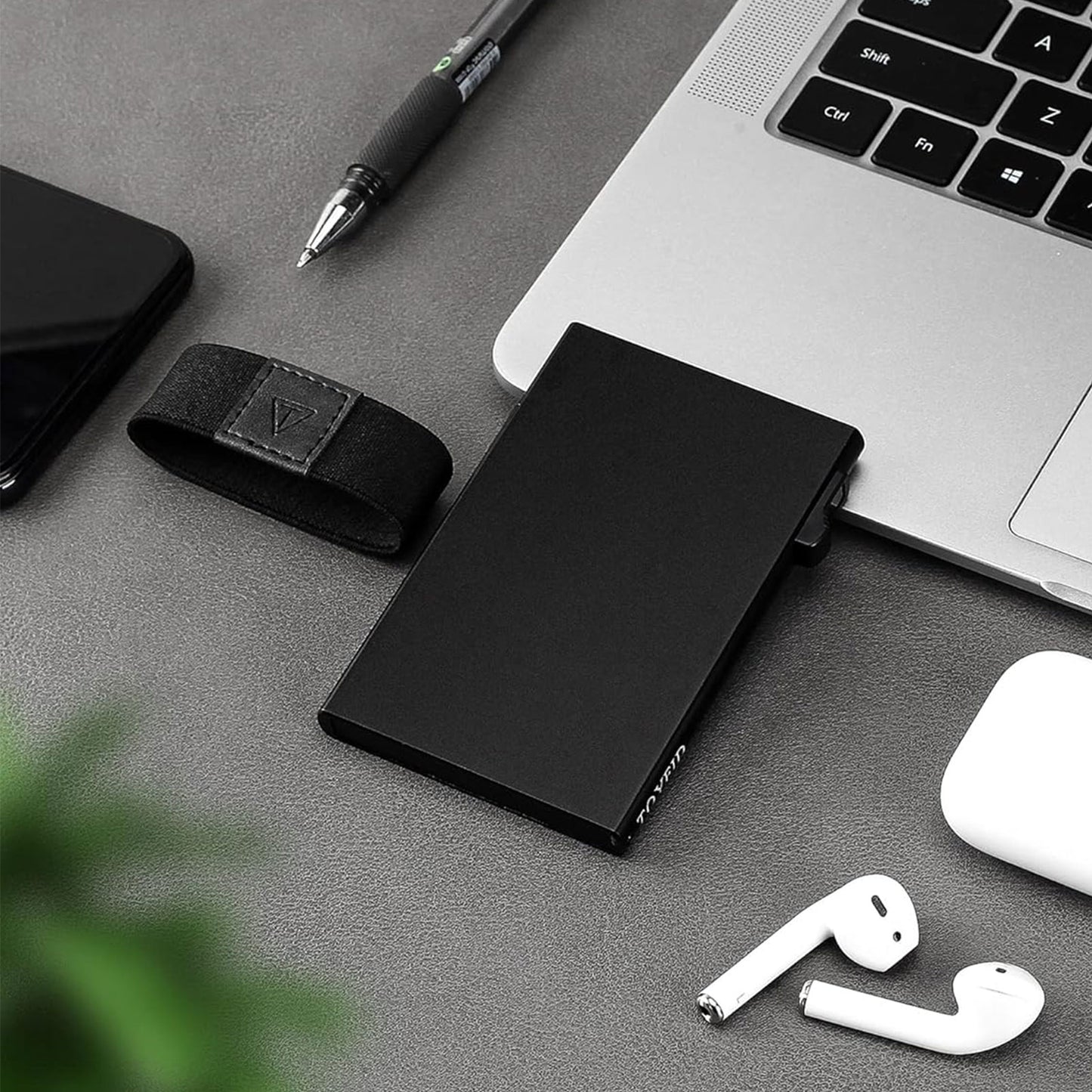 RFID Card Holder Pop Up Minimalist Wallet for Men Women RFID Blocking Protection Metal Aluminum Slim Credit Card Case