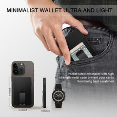 Clip Wallet Pop Up Slide With Money clip,All Aluminum Rfid Slim Card Holder