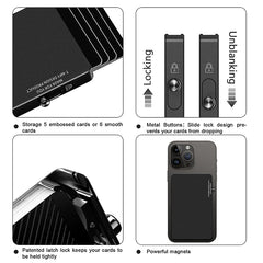 TOYFID All-Aluminum Pop Up Slide Rfid Slim Basic Card Holder Wallet