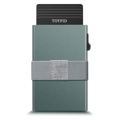 RFID Card Holder Pop Up Minimalist Wallet for Men Women RFID Blocking Protection Metal Aluminum Slim Credit Card Case