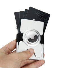 RFID Blocking Wallet Slim Pop Up Slide Card Holder with Airtag Holder & expansion board