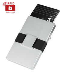 RFID Blocking Wallet Slim Pop Up Slide Card Holder with Airtag Holder & expansion board