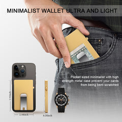 Clip Wallet Pop Up Slide With Money clip,All Aluminum Rfid Slim Card Holder