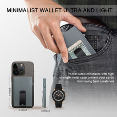 Clip Wallet Pop Up Slide With Money clip,All Aluminum Rfid Slim Card Holder