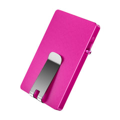 Clip Wallet Pop Up Slide With Money clip,All Aluminum Rfid Slim Card Holder